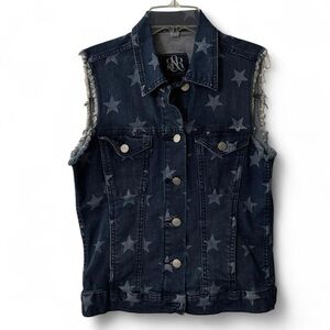 Rock & Republic Vintage Star Pattern Denim Vest